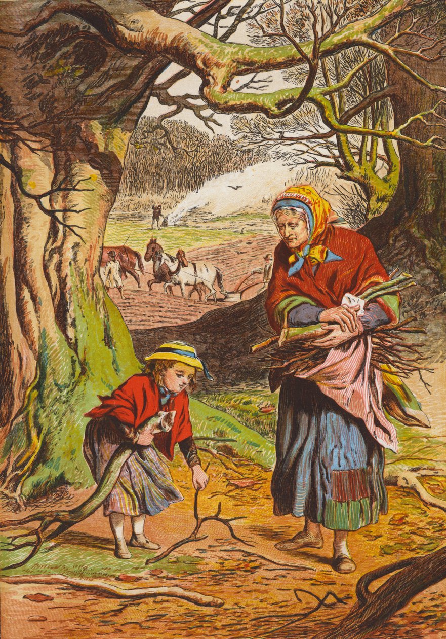 Gathering Firewood by English School