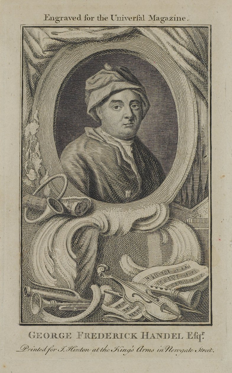 George Frideric Handel, Engraved for the Universal Magazine, c.1760 by English School