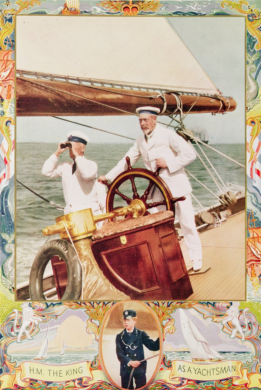 H.M. the King as a Yachtsman by English School