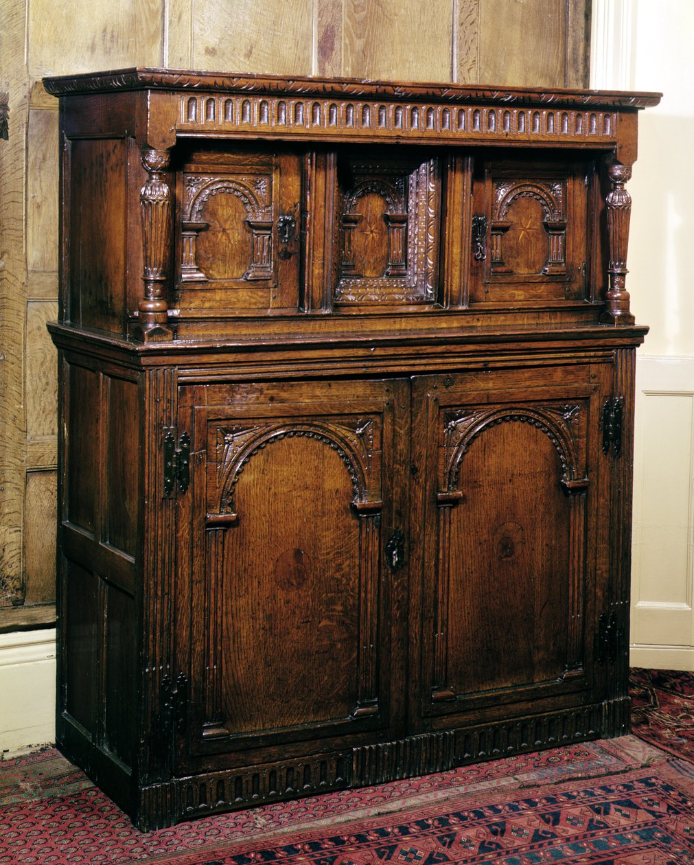 Hall cupboard, oak, c.1600 by English School