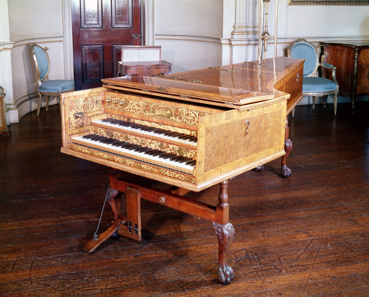 Harpsichord, by Jacob Kirckman, English, 1766 by English School