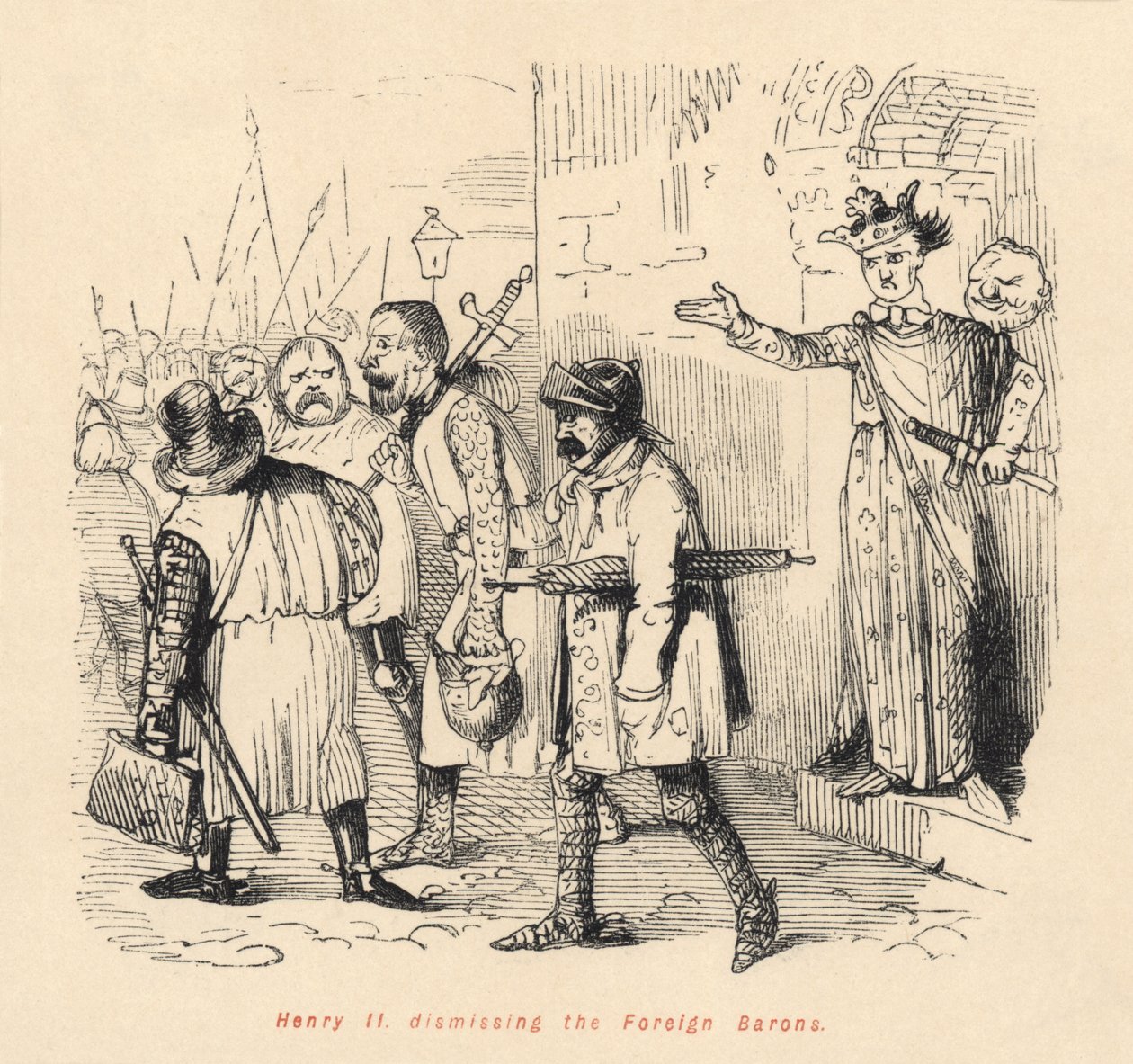 Henry II Dismissing the Foreign Barons by English School