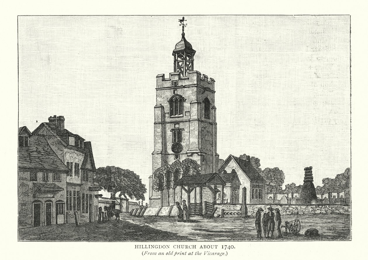 Hillingdon Church about 1740 by English School