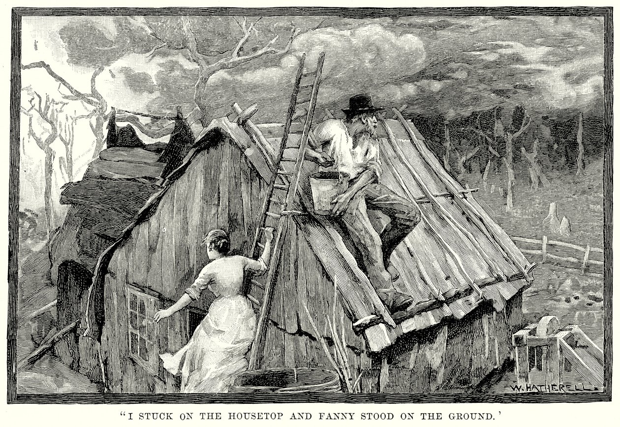 "I Stuck on the Housetop and Fanny Stood on the Ground" by English School