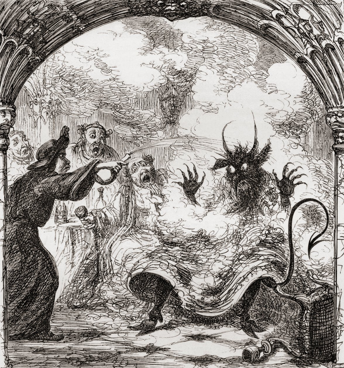Illustration after George Cruikshank for the poem 