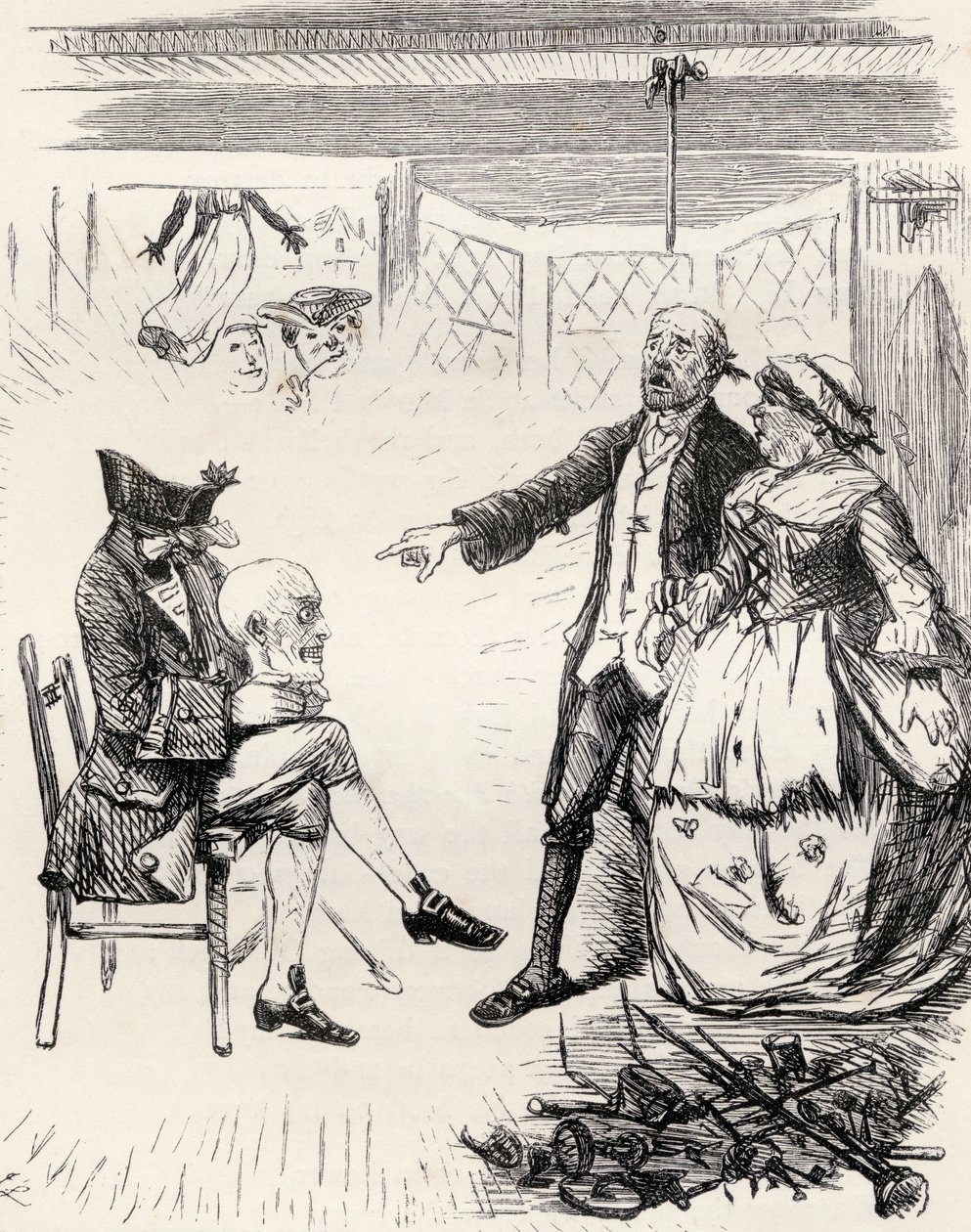 Illustration after J. Leech for the poem 