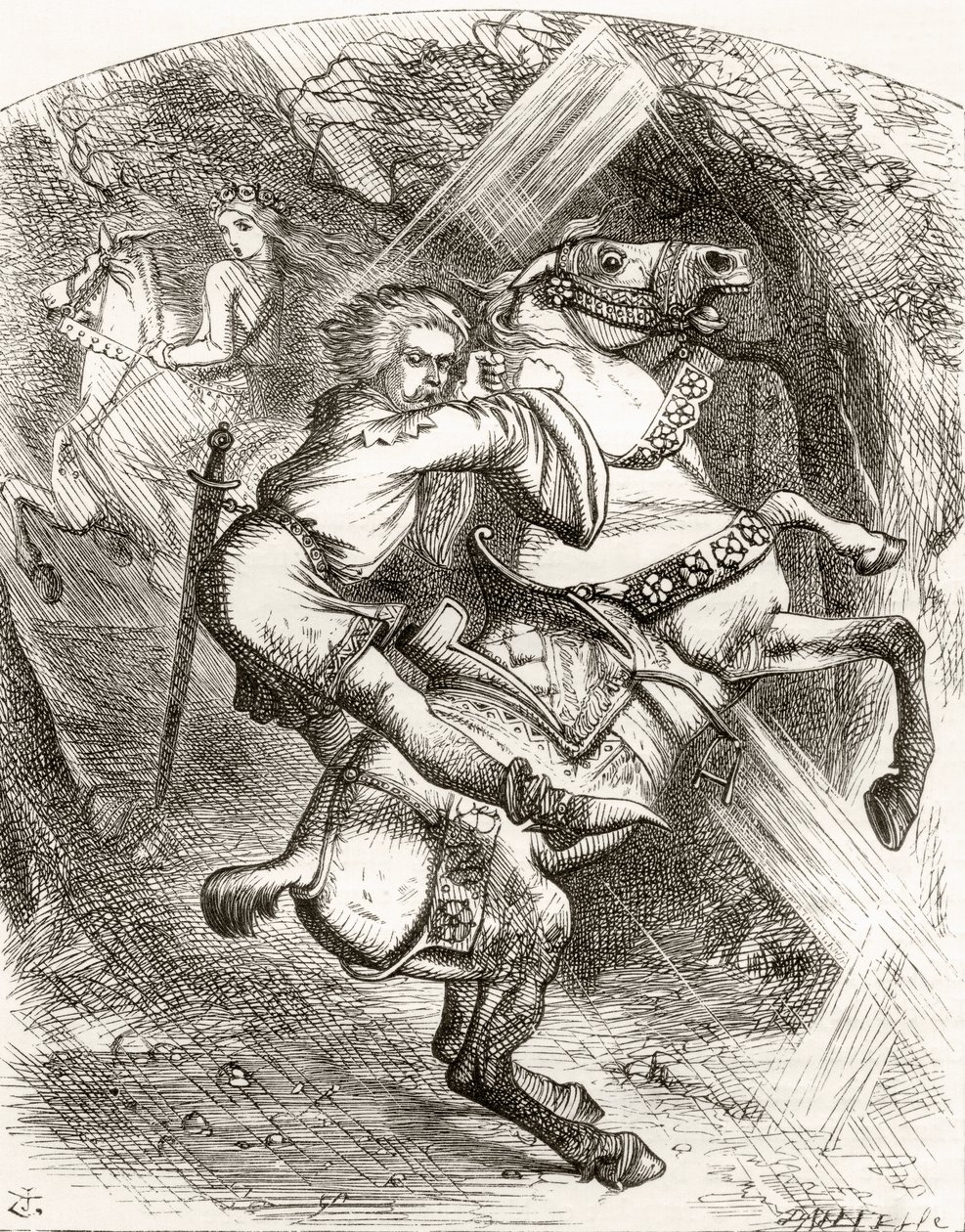 Illustration after J. Tenniel for the poem 