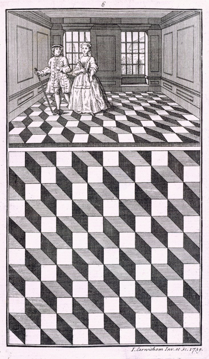 Interior, Illustration from Various Kinds of Floor Decoration, by John Carwitham, 1739 by English School