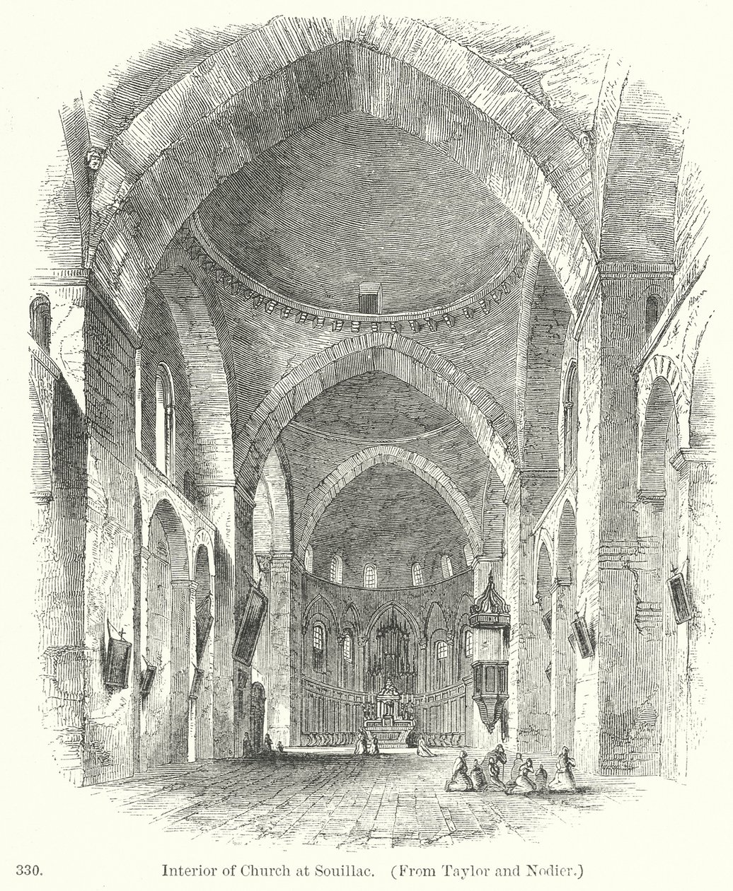 Interior of Church at Souillac by English School