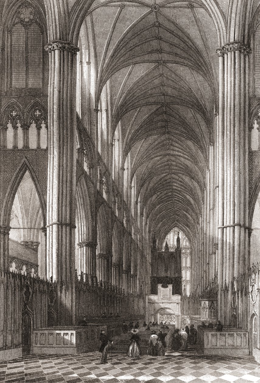 Interior of Westminster Abbey, City of Westminster, London, England by English School