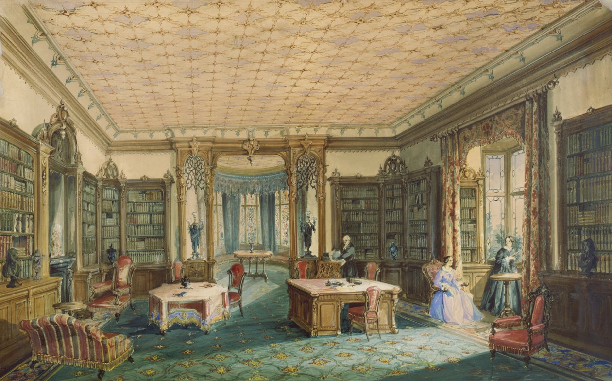 Victorian Era Library Room