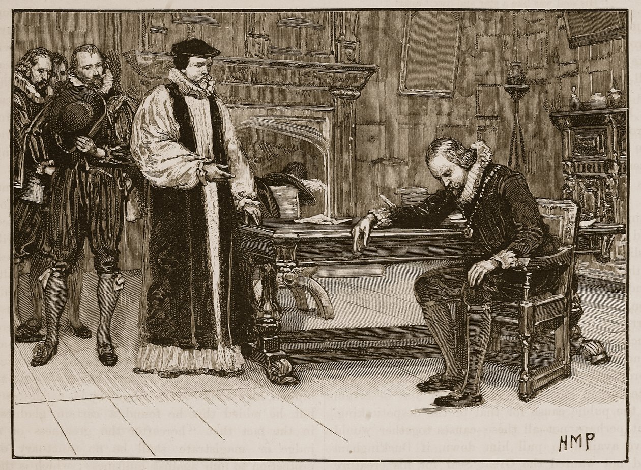 Interview Between Bacon and the Deputation from the Lords, Illustration from Cassell