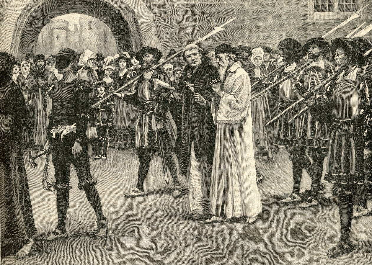 John Frith (1503-33) going to his martyrdom by English School