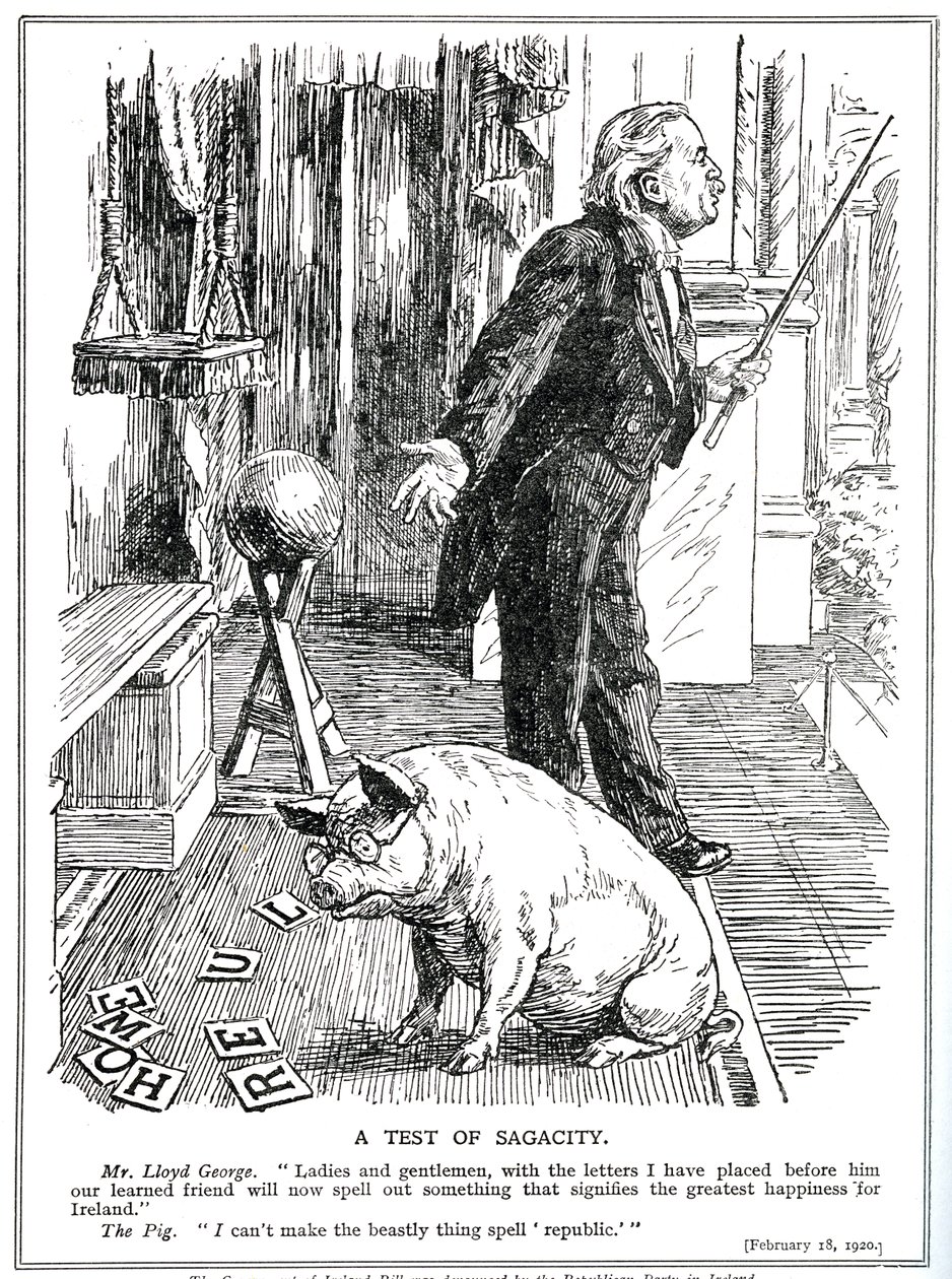 Lloyd George Faces Opposition to His Government of Ireland Bill from the Irish Republican Party. February, 1920 by English School