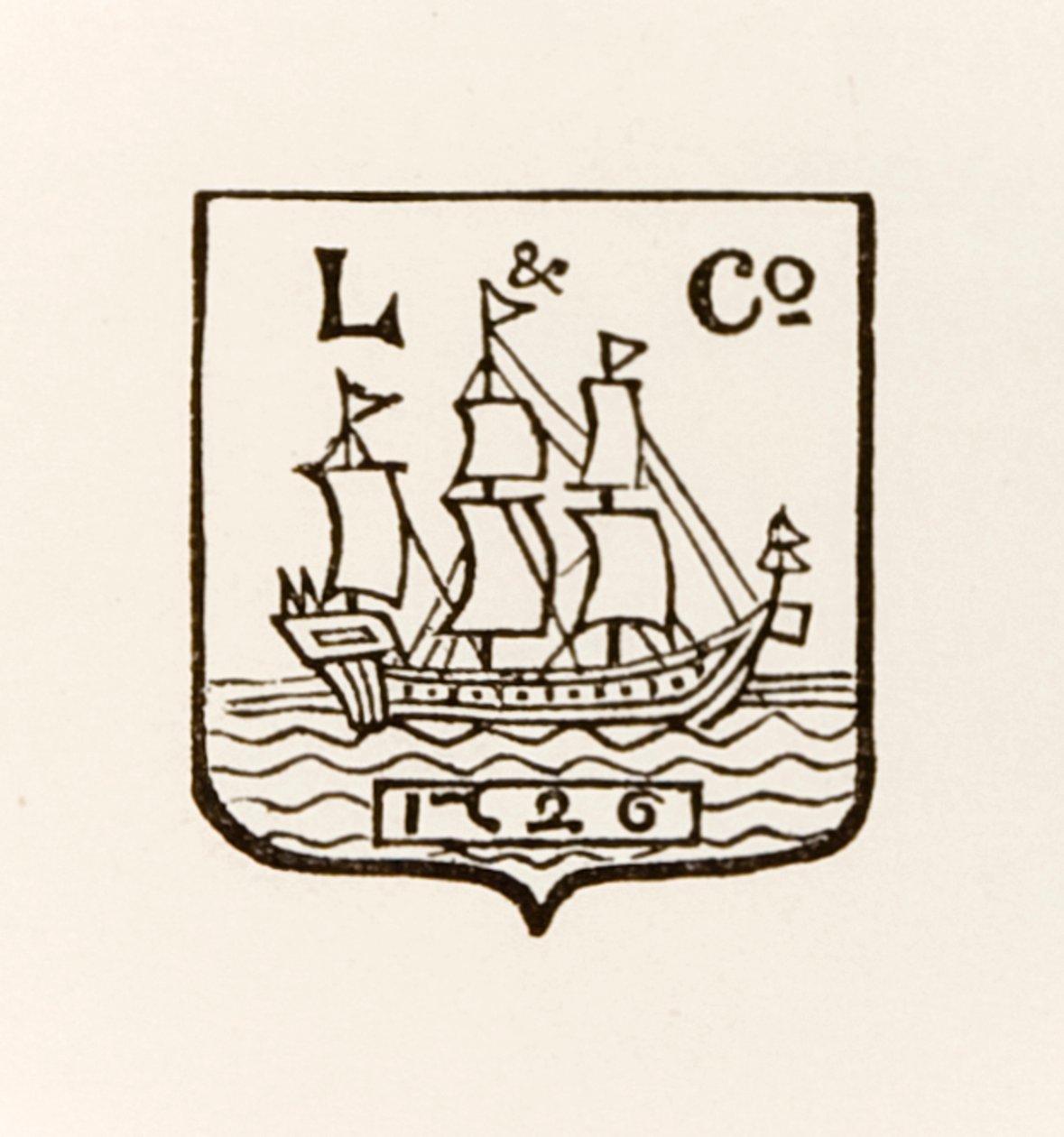L & Co Ship 1726 logo used by Longmans Green and Company by English School