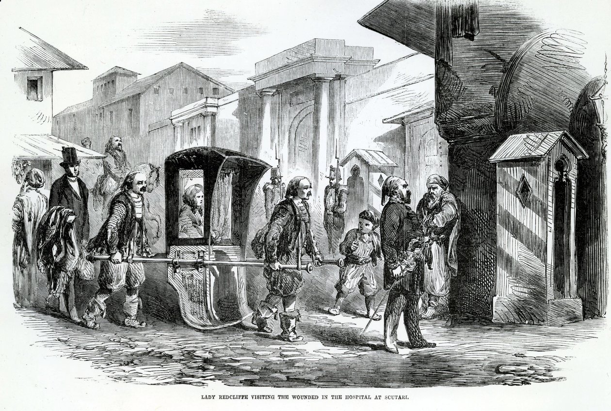 Lady Redcliffe visiting the Hospital at Scutari by English School