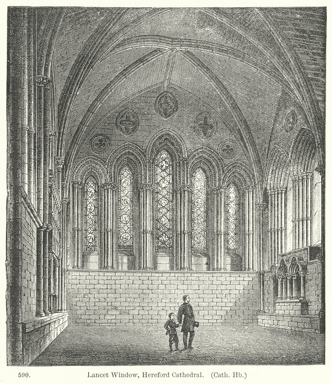 Lancet Window, Hereford Cathedral by English School