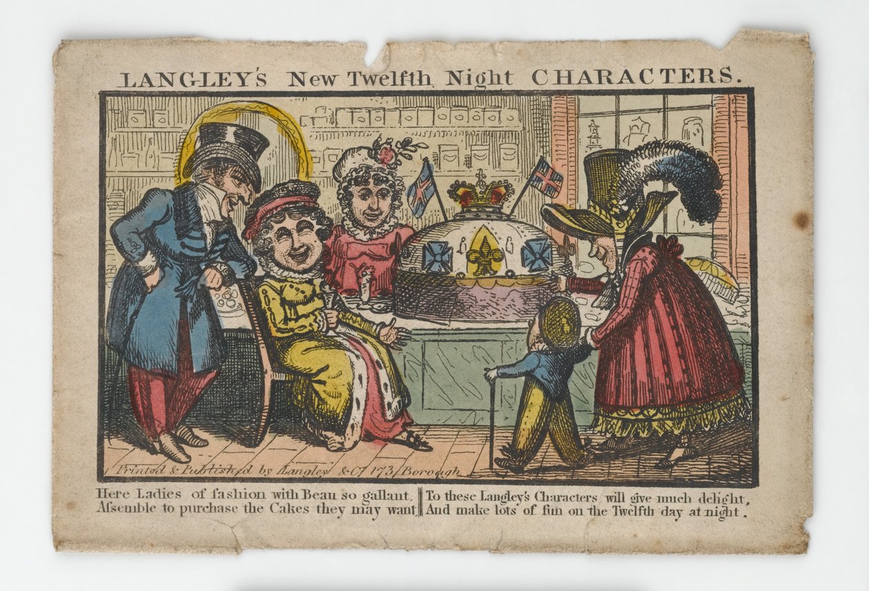 Langleys New Twelfth Night Characters Envelope, 1818 by English School