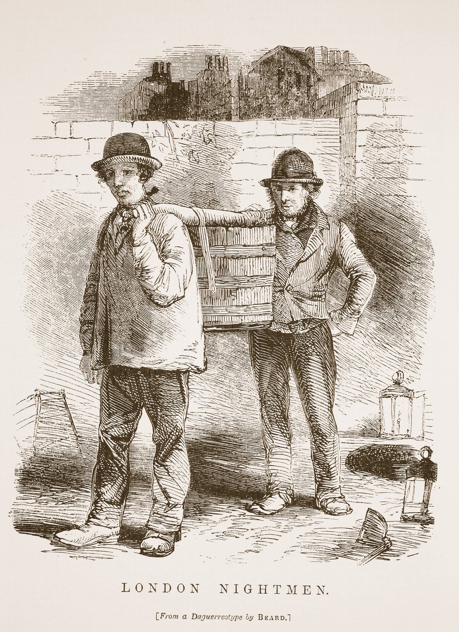 London Nightmen, from the daguerreotype by Richard Beard, illustration from London Labour and London Poor by Henry Mayhew, pub. 1862 by English School