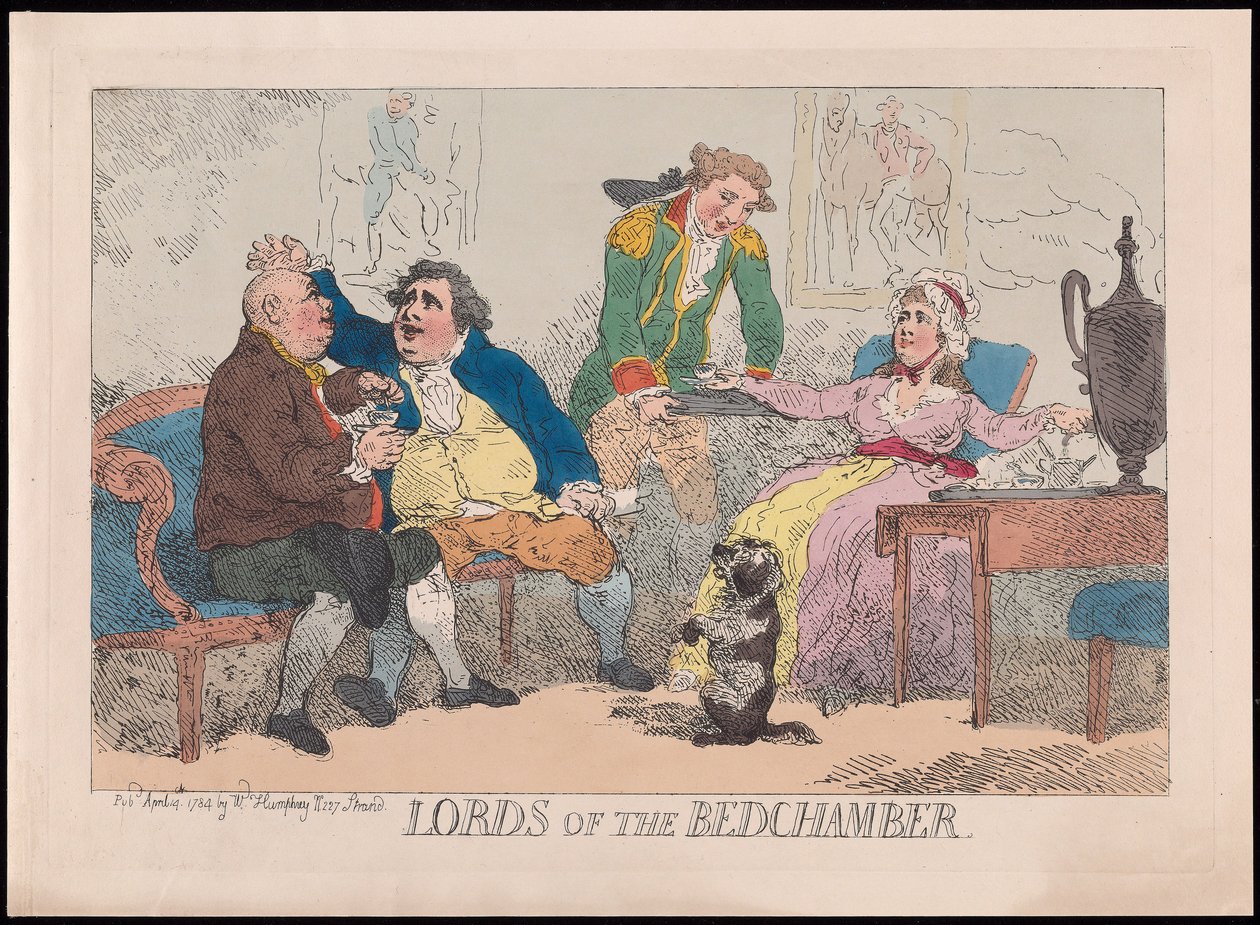 Lords of the Bedchamber, pub. 1784 by English School