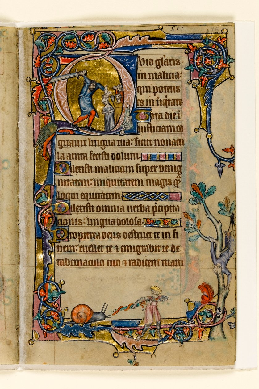 Doeg Killing the Priests of Nob, Historiated Initial from the ...