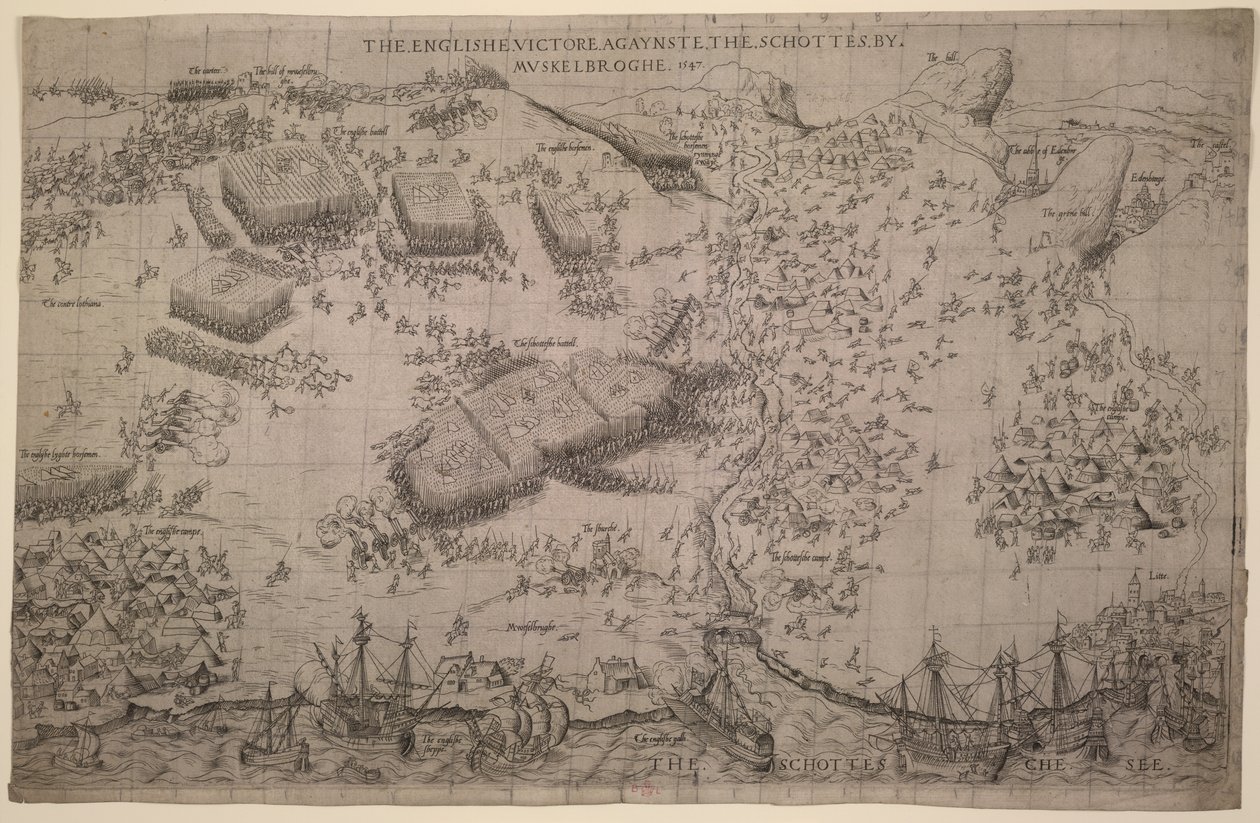 The Battle of Pinkie, c.1547-48 by English School