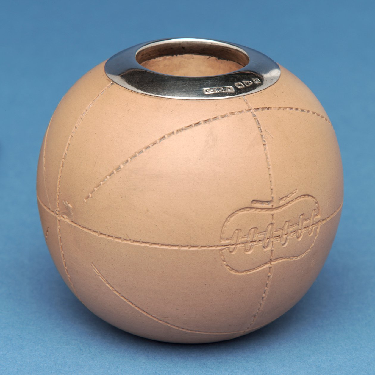 Match holder in the shape of a football, Doulton & Co., Lambeth (ceramic) by English School