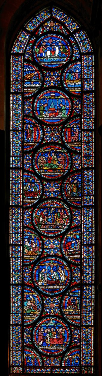 Miracle Window depicting the stories of John Roxborough and Henry Beche by English School