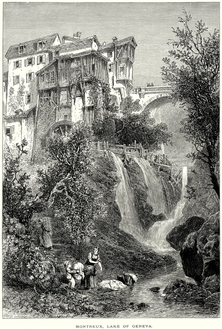 Montreux, Lake of Geneva by English School