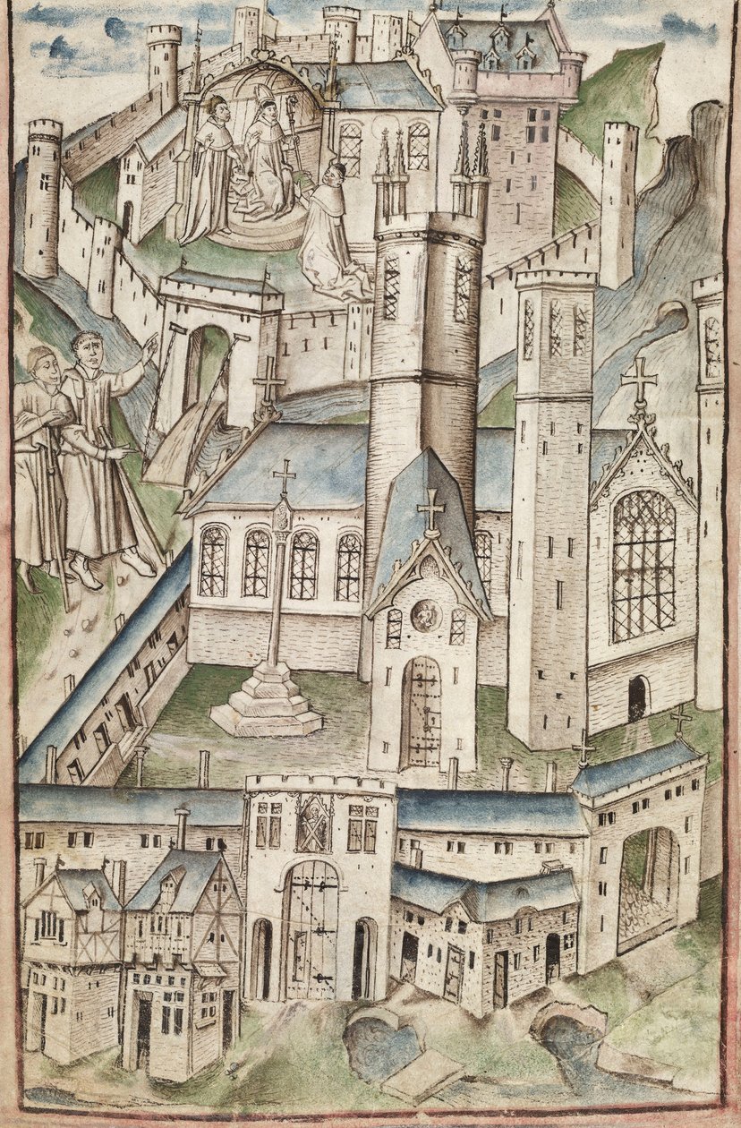 Life of William of Wykeham by Thomas Chaundler (Ms. New Coll 288, f4v) by English School
