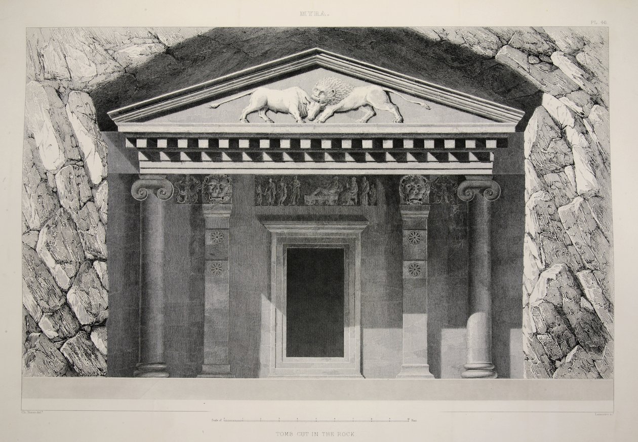 Myra - Tomb Cut in the Rock by English School