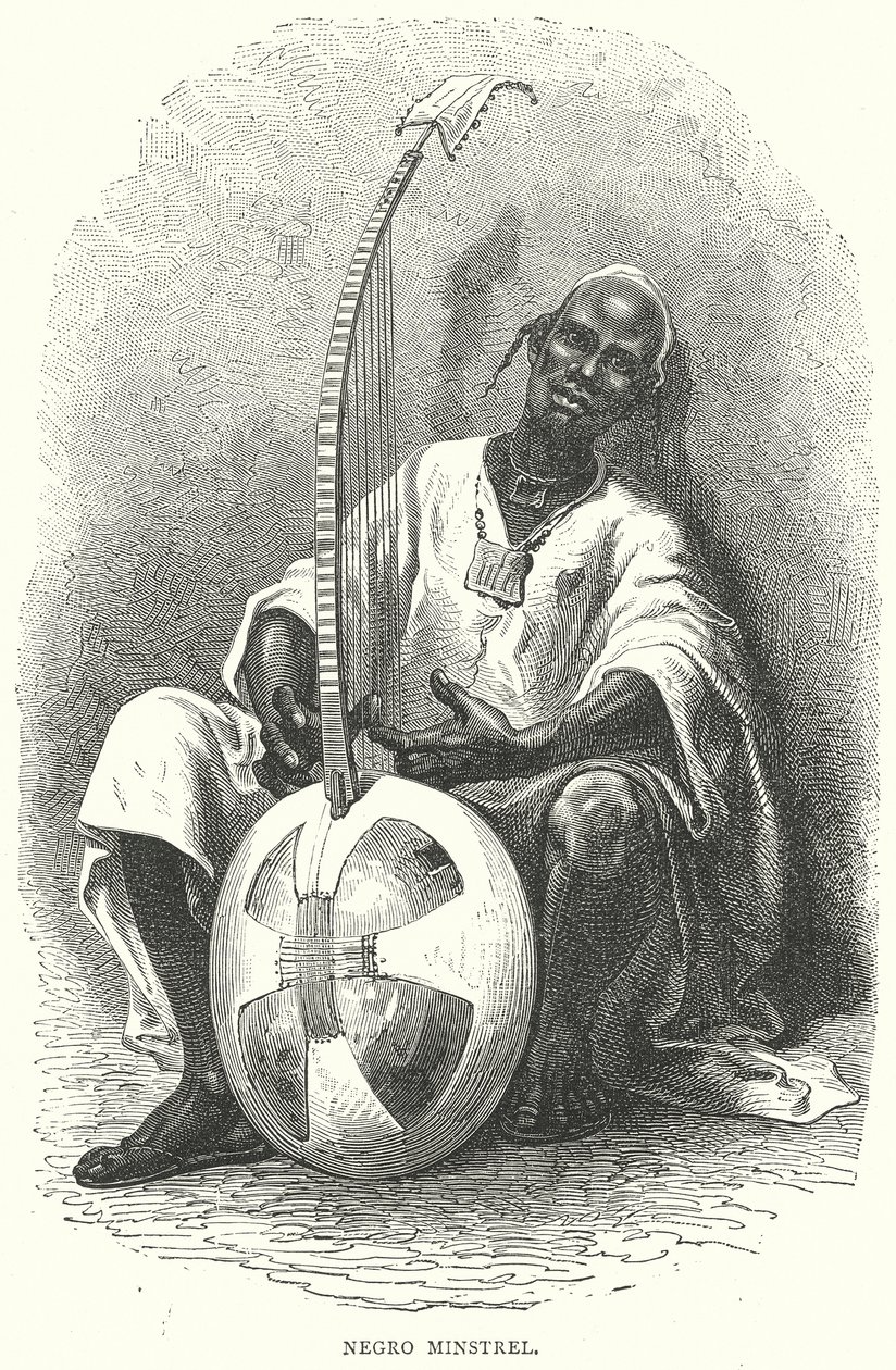 Negro Minstrel (engraving) by English School
