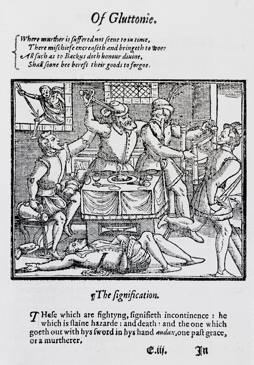 Of gluttony by English School