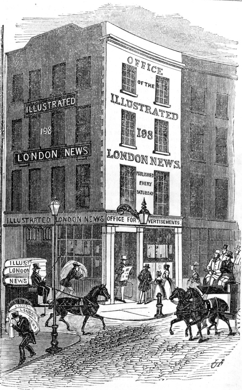 Office of the Illustrated London News, 1842 by English School