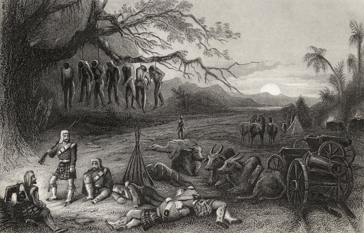 Outlying picket of the Highland Brigade at Benares, from 