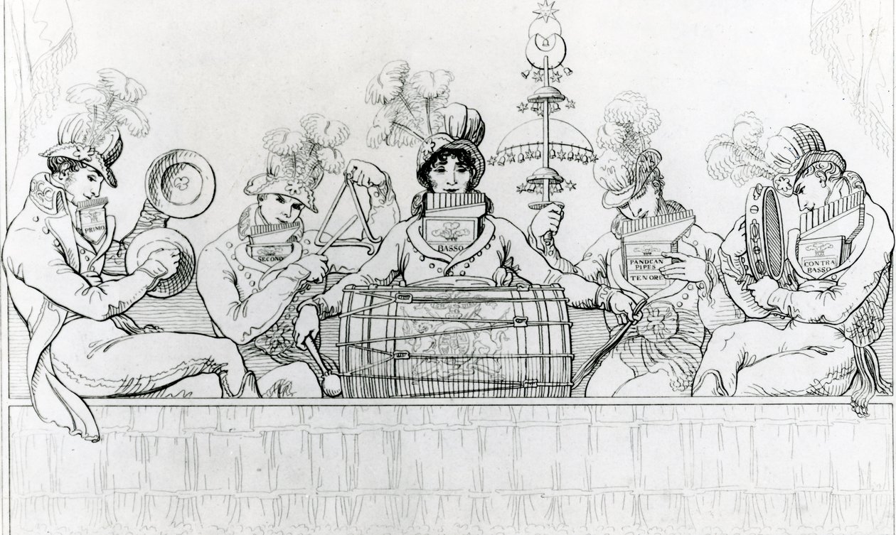 Padean Minstrels in Performance at Vauxhall Gardens, London by English School