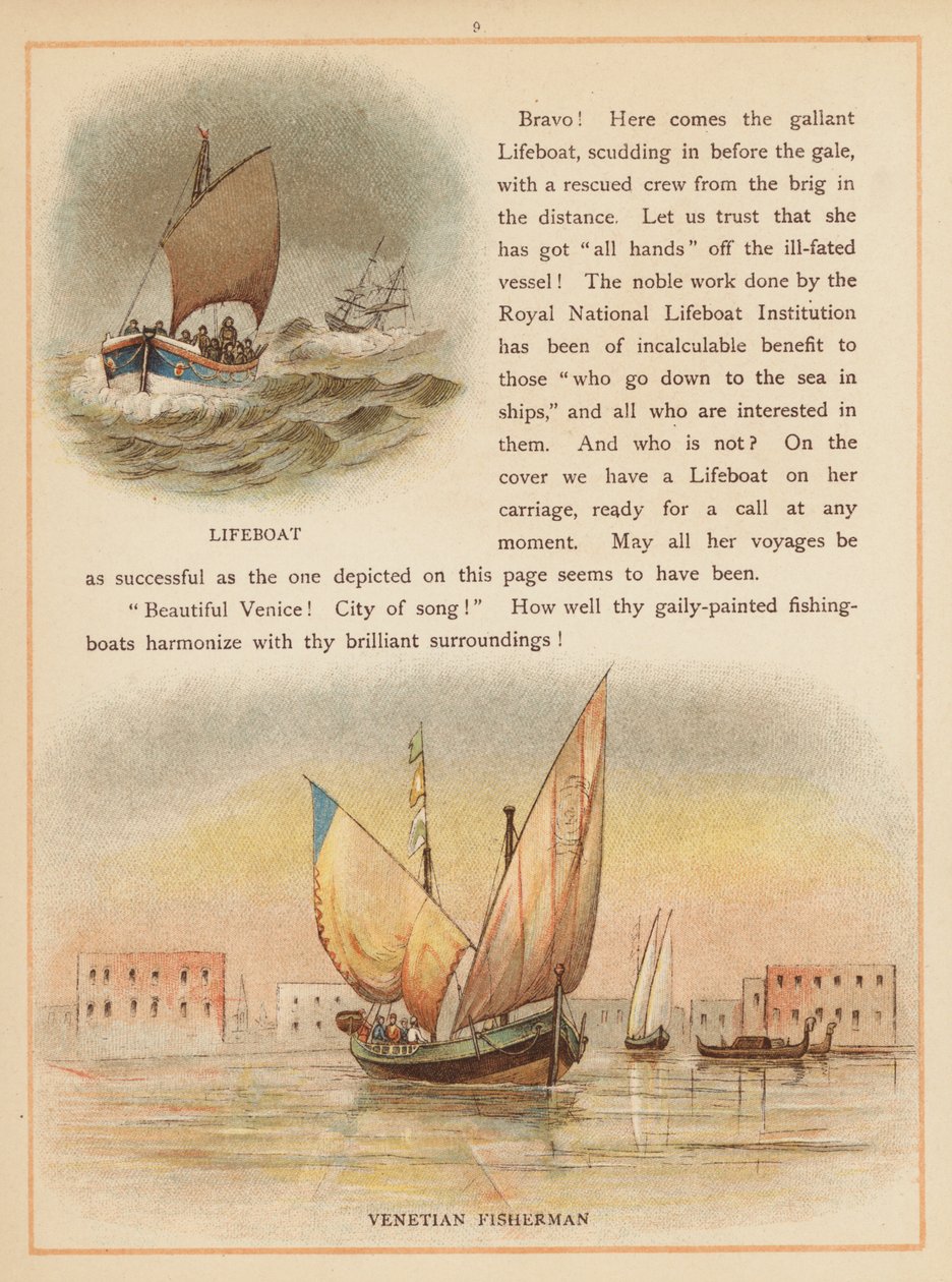 Page from The Boats of the World, late 19th century by English School