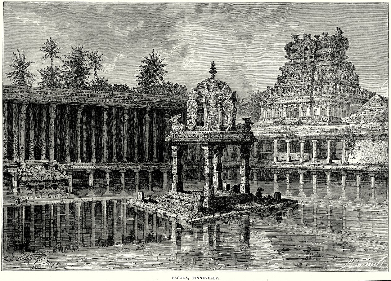 Pagoda, Tinnevelly by English School