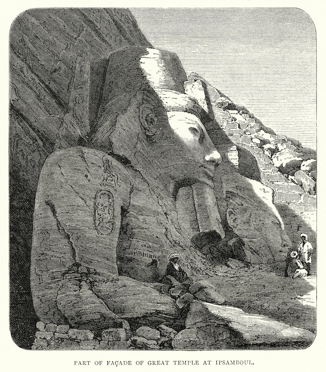 Part of Facade of Great Temple at Ipsamboul by English School