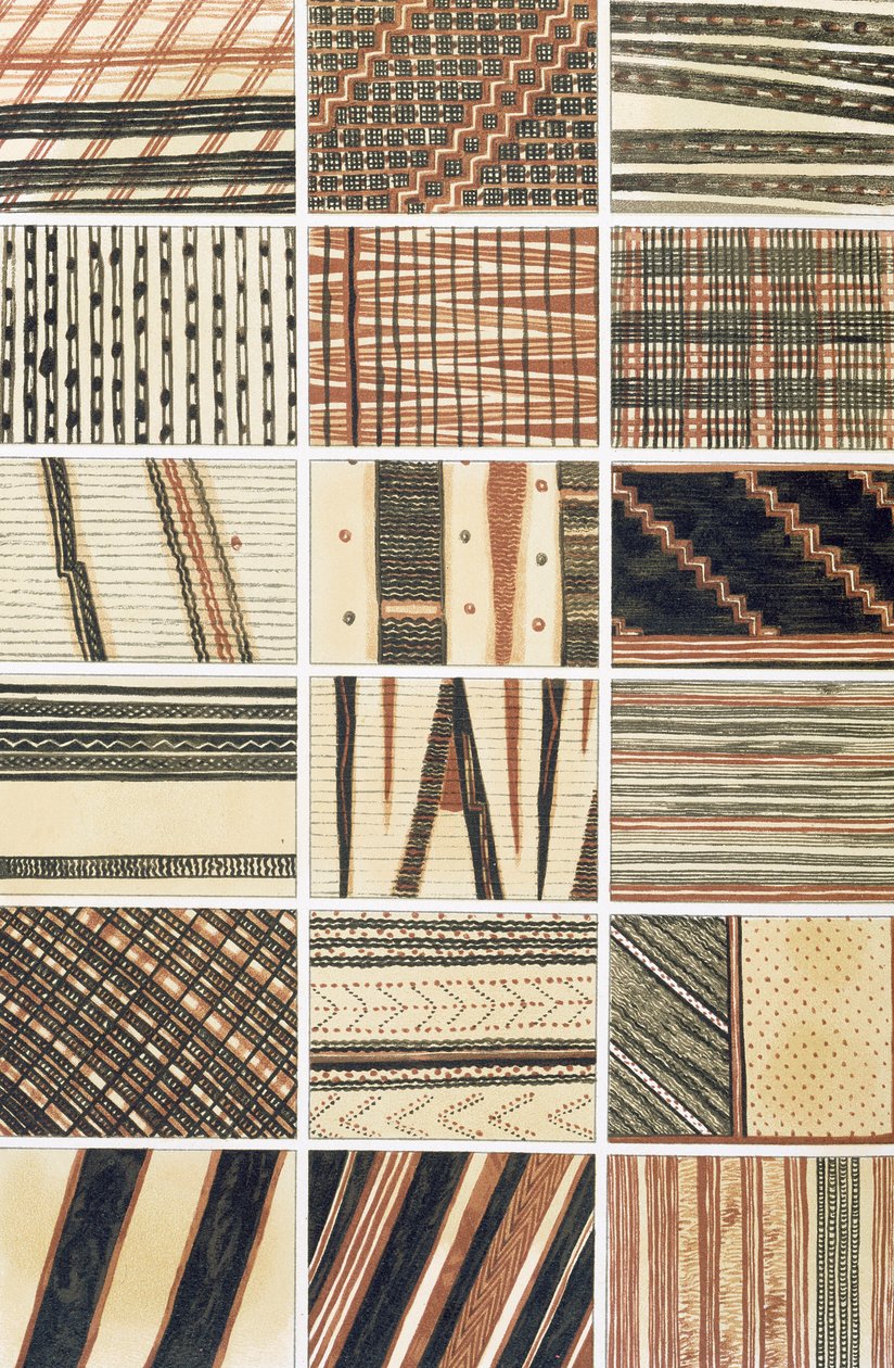 Pattern of Polynesian tapa, from Cook