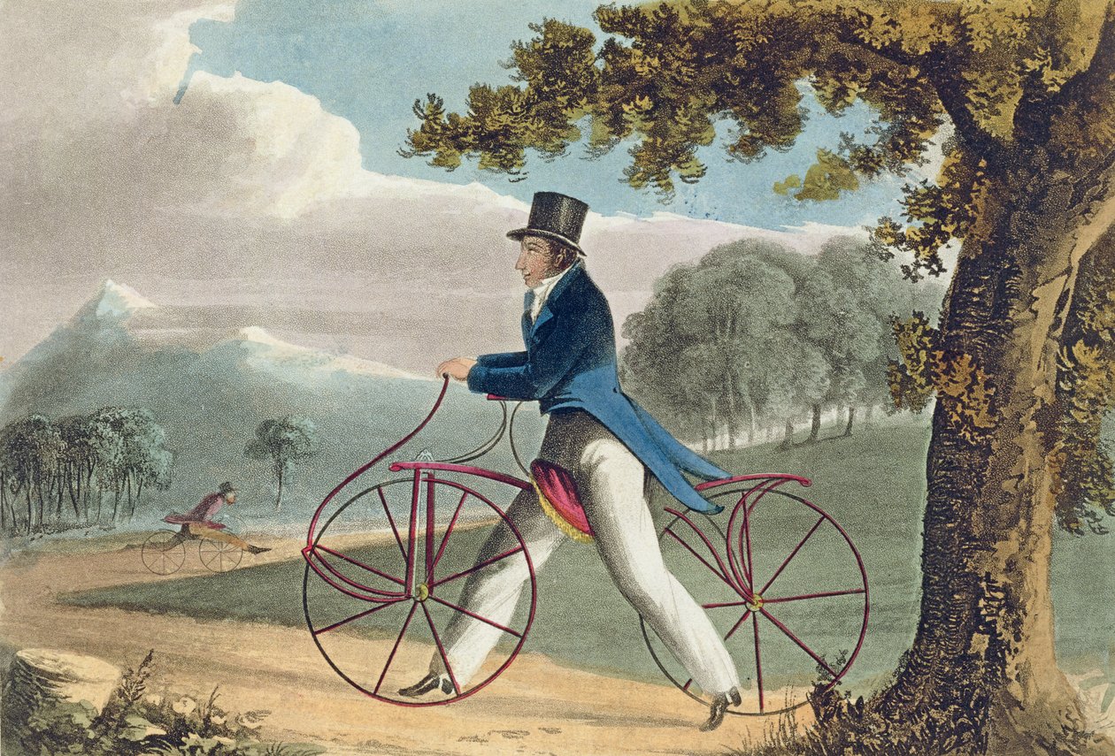 Pedestrian Hobbyhorse, from Ackermanns Repository of Arts, 1819 by English School