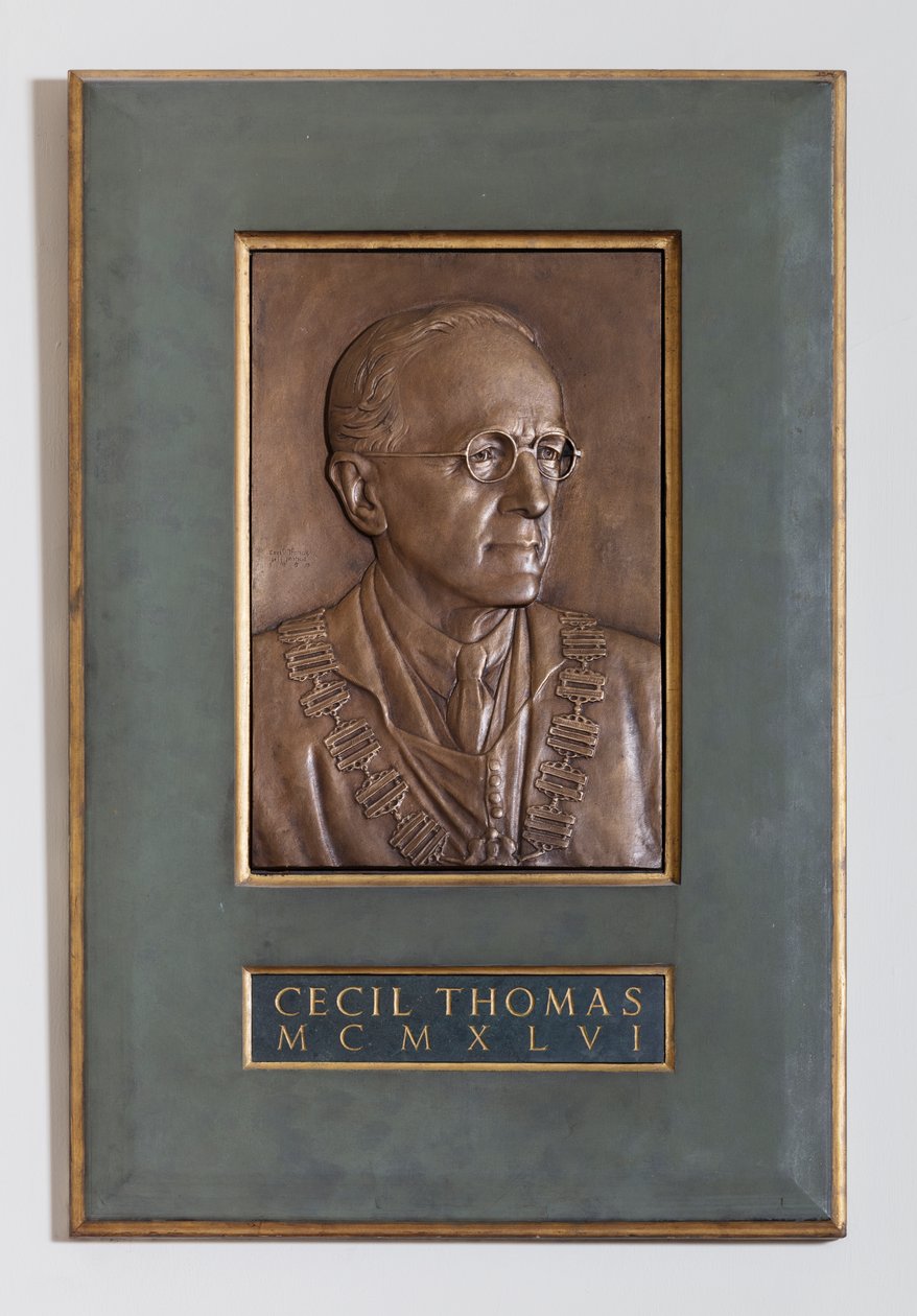 Plaque Featuring Cecil Thomas, Sculptor & Medallist, 1946 by English School