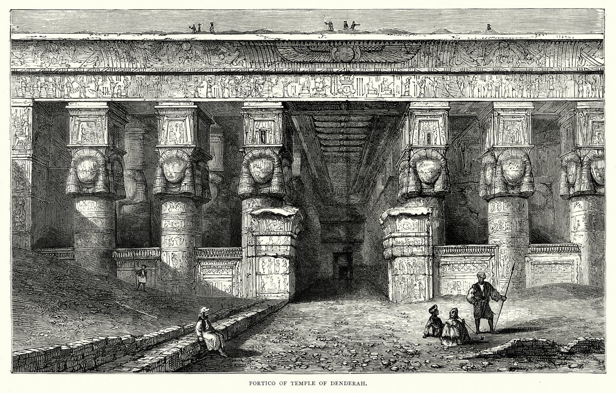 Portico of Temple of Denderah by English School