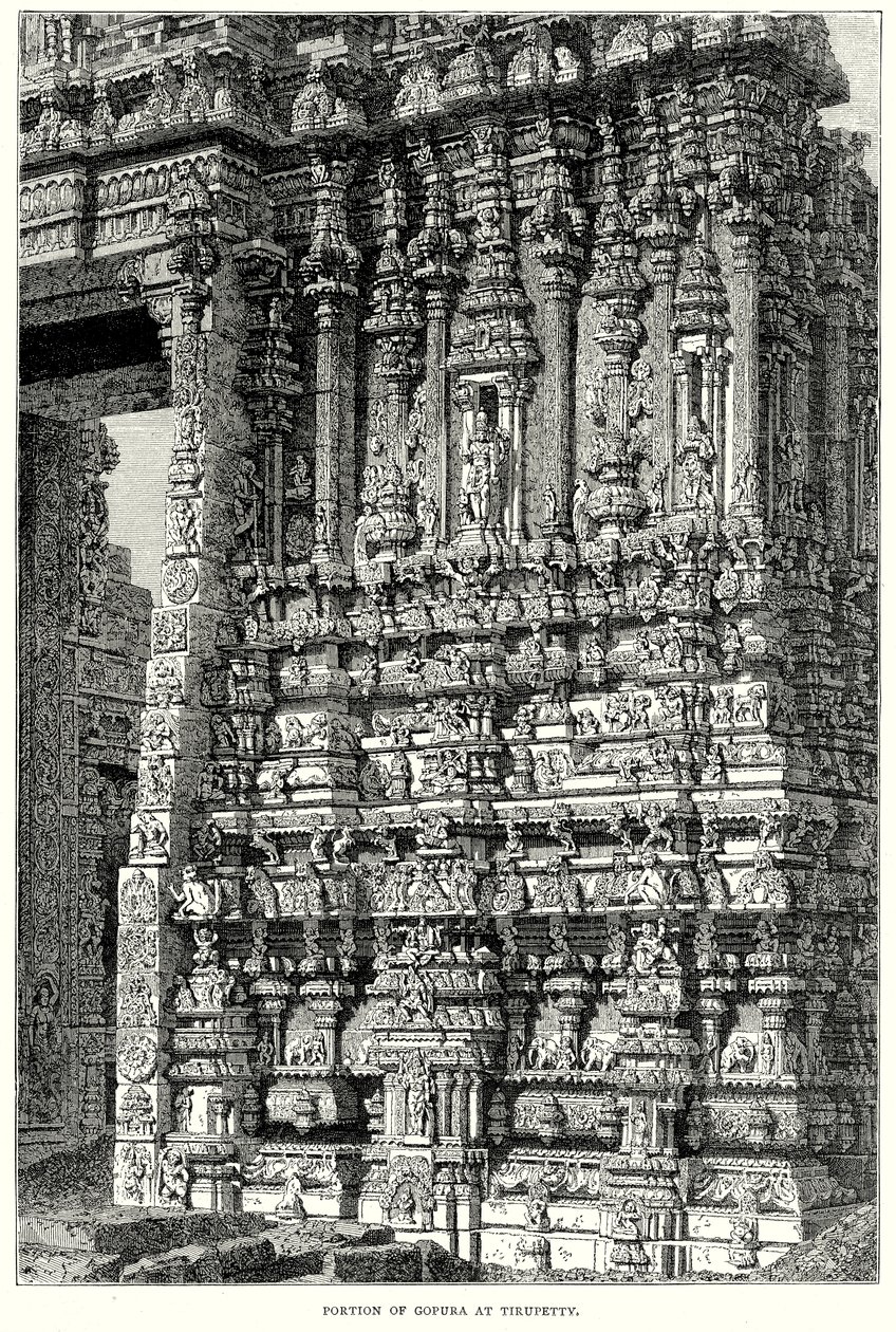 Portion of Gopura at Tirupetty by English School