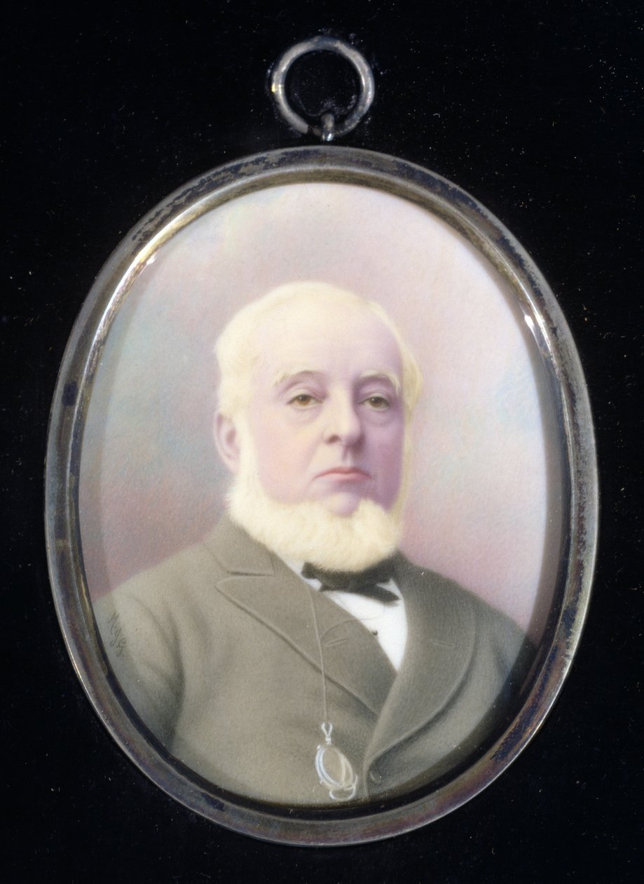 Portrait miniature of Warren de la Rue by English School