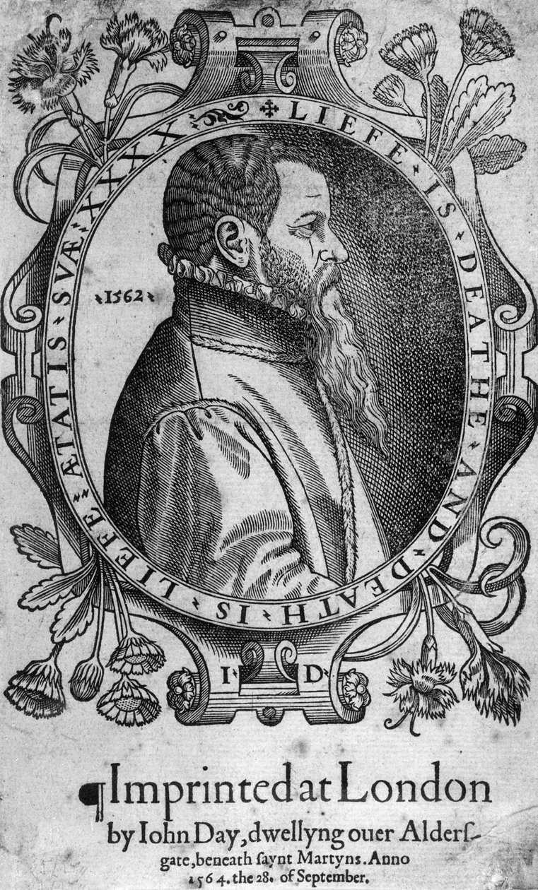 Portrait of John Day, frontispiece to Foxe