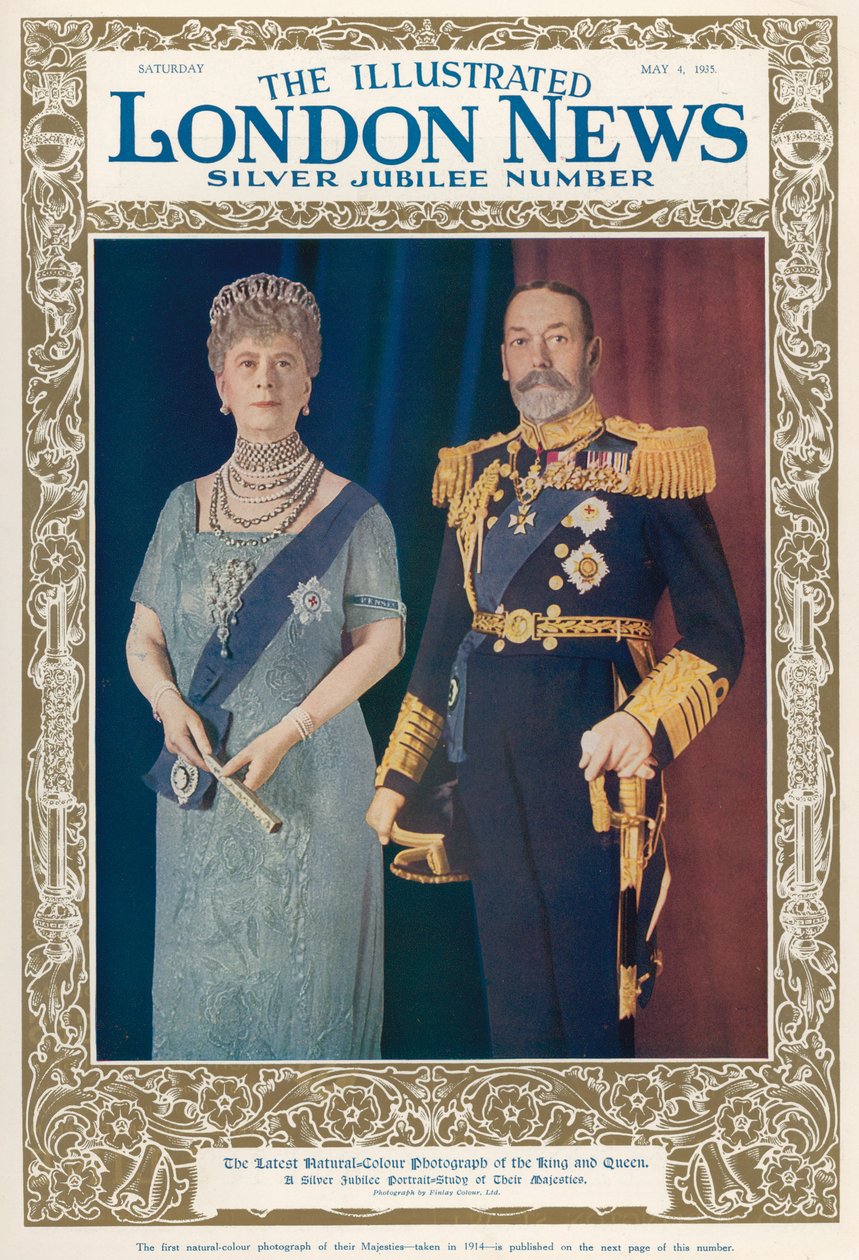 Portrait of King George V (1865-1936) and Queen Mary (1867-1953) from ...