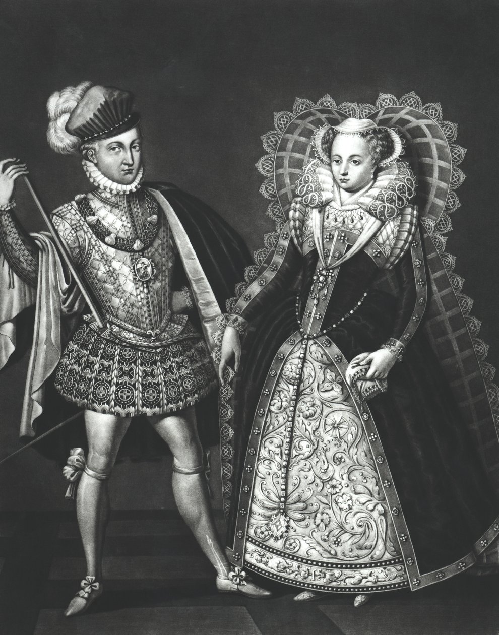 Portrait of Mary Queen of Scots and Henry Stewart, Lord Darnley by English School