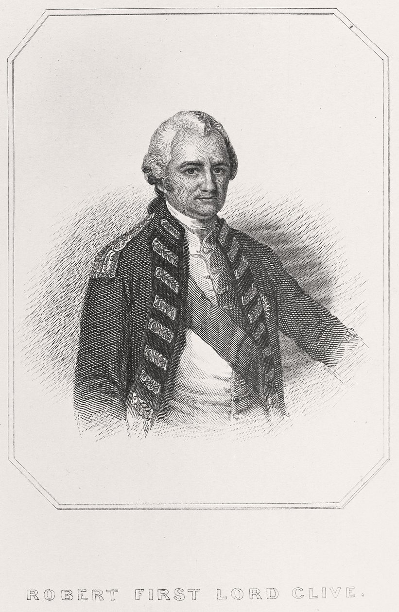 Portrait of Robert 1st Lord Clive by English School