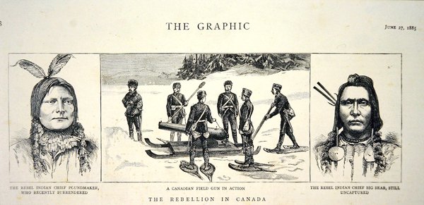Portraits of Rebel Chiefs Poundmaker and Big Bear, published in 
